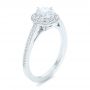  Platinum Platinum Custom Diamond Halo Engagement Ring - Three-Quarter View -  102692 - Thumbnail