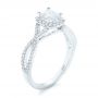 14k White Gold Custom Diamond Halo Engagement Ring