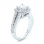  Platinum Custom Diamond Halo Engagement Ring