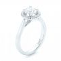 14k White Gold Custom Diamond Halo Engagement Ring - Three-Quarter View -  103002 - Thumbnail