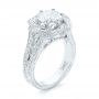  Platinum Platinum Custom Diamond Halo Engagement Ring - Three-Quarter View -  103325 - Thumbnail