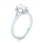 18k White Gold 18k White Gold Custom Diamond Halo Engagement Ring - Three-Quarter View -  103413 - Thumbnail