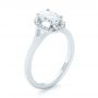  Platinum Platinum Custom Diamond Halo Engagement Ring - Three-Quarter View -  103413 - Thumbnail