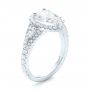  Platinum Platinum Custom Diamond Halo Engagement Ring - Three-Quarter View -  103632 - Thumbnail