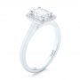  Platinum Platinum Custom Diamond Halo Engagement Ring - Three-Quarter View -  103914 - Thumbnail