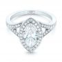  Platinum Platinum Custom Diamond Halo Engagement Ring - Flat View -  102910 - Thumbnail