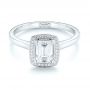 14k White Gold 14k White Gold Custom Diamond Halo Engagement Ring - Flat View -  103914 - Thumbnail