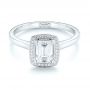 18k White Gold 18k White Gold Custom Diamond Halo Engagement Ring - Flat View -  103914 - Thumbnail