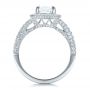  Platinum Custom Diamond Halo Engagement Ring - Front View -  100098 - Thumbnail