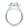  Platinum Custom Diamond Halo Engagement Ring - Front View -  100484 - Thumbnail