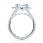 18k White Gold 18k White Gold Custom Diamond Halo Engagement Ring - Front View -  100484 - Thumbnail