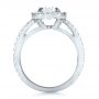 14k White Gold 14k White Gold Custom Diamond Halo Engagement Ring - Front View -  100629 - Thumbnail