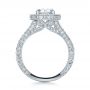 18k White Gold 18k White Gold Custom Diamond Halo Engagement Ring - Front View -  100644 - Thumbnail