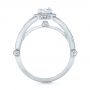 18k White Gold 18k White Gold Custom Diamond Halo Engagement Ring - Front View -  100651 - Thumbnail