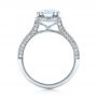 18k White Gold Custom Diamond Halo Engagement Ring - Front View -  101183 - Thumbnail