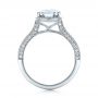18k White Gold Custom Diamond Halo Engagement Ring - Front View -  101183 - Thumbnail
