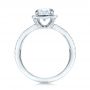  Platinum Custom Diamond Halo Engagement Ring - Front View -  101224 - Thumbnail