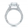 14k White Gold 14k White Gold Custom Diamond Halo Engagement Ring - Front View -  102156 - Thumbnail