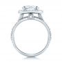 14k White Gold 14k White Gold Custom Diamond Halo Engagement Ring - Front View -  102158 - Thumbnail