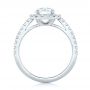 18k White Gold 18k White Gold Custom Diamond Halo Engagement Ring - Front View -  102260 - Thumbnail