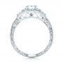 14k White Gold 14k White Gold Custom Diamond Halo Engagement Ring - Front View -  102263 - Thumbnail