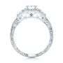  Platinum Custom Diamond Halo Engagement Ring - Front View -  102263 - Thumbnail