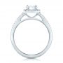 14k White Gold 14k White Gold Custom Diamond Halo Engagement Ring - Front View -  102317 - Thumbnail