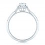 14k White Gold Custom Diamond Halo Engagement Ring - Front View -  102420 - Thumbnail