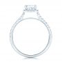  Platinum Custom Diamond Halo Engagement Ring - Front View -  102434 - Thumbnail