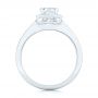18k White Gold 18k White Gold Custom Diamond Halo Engagement Ring - Front View -  102437 - Thumbnail