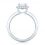14k White Gold Custom Diamond Halo Engagement Ring - Front View -  102460 - Thumbnail