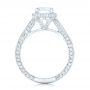  Platinum Custom Diamond Halo Engagement Ring - Front View -  102468 - Thumbnail