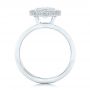  Platinum Custom Diamond Halo Engagement Ring - Front View -  102542 - Thumbnail
