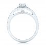 18k White Gold Custom Diamond Halo Engagement Ring - Front View -  102597 - Thumbnail
