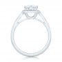18k White Gold Custom Diamond Halo Engagement Ring - Front View -  102692 - Thumbnail