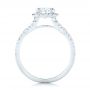 14k White Gold Custom Diamond Halo Engagement Ring - Front View -  102748 - Thumbnail