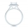 18k White Gold 18k White Gold Custom Diamond Halo Engagement Ring - Front View -  102771 - Thumbnail