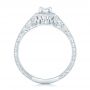  Platinum Custom Diamond Halo Engagement Ring - Front View -  102813 - Thumbnail