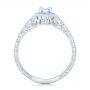  Platinum Custom Diamond Halo Engagement Ring - Front View -  102813 - Thumbnail