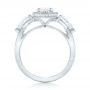  Platinum Custom Diamond Halo Engagement Ring - Front View -  102873 - Thumbnail
