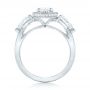  Platinum Custom Diamond Halo Engagement Ring - Front View -  102873 - Thumbnail