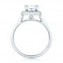 14k White Gold Custom Diamond Halo Engagement Ring - Front View -  102882 - Thumbnail