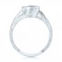 14k White Gold Custom Diamond Halo Engagement Ring - Front View -  102936 - Thumbnail