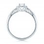 14k White Gold Custom Diamond Halo Engagement Ring - Front View -  102990 - Thumbnail