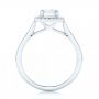 14k White Gold Custom Diamond Halo Engagement Ring - Front View -  103002 - Thumbnail