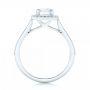 14k White Gold Custom Diamond Halo Engagement Ring - Front View -  103002 - Thumbnail
