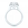 18k White Gold 18k White Gold Custom Diamond Halo Engagement Ring - Front View -  103005 - Thumbnail