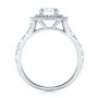  Platinum Custom Diamond Halo Engagement Ring - Front View -  103139 - Thumbnail