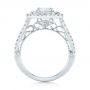 18k White Gold 18k White Gold Custom Diamond Halo Engagement Ring - Front View -  103223 - Thumbnail
