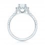 14k White Gold 14k White Gold Custom Diamond Halo Engagement Ring - Front View -  103268 - Thumbnail